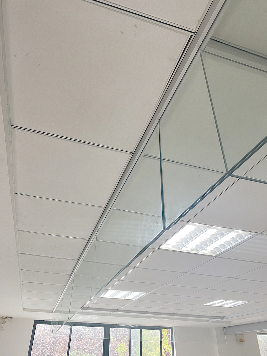 玻璃擋煙垂壁(半框)---防火透明 固定式玻璃擋煙垂壁(半框)