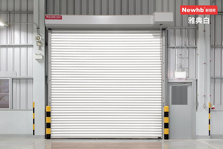 雅典白抗風卷簾門